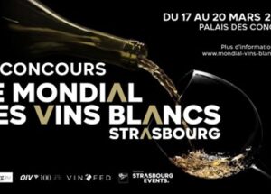 La 26ème édition du Concours Mondial des Vins Blancs Strasbourg, partenaire officiel de l'ANEV, se tiendra les 17 et 18 mars prochains !